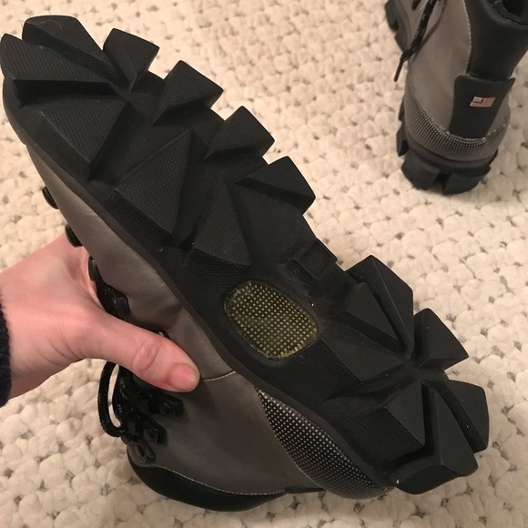 Ralph Lauren Sport Lugged Sole Boots 8 RARE! New Gunmetal Snow Hiking OOAK ankle - Picture 6 of 8